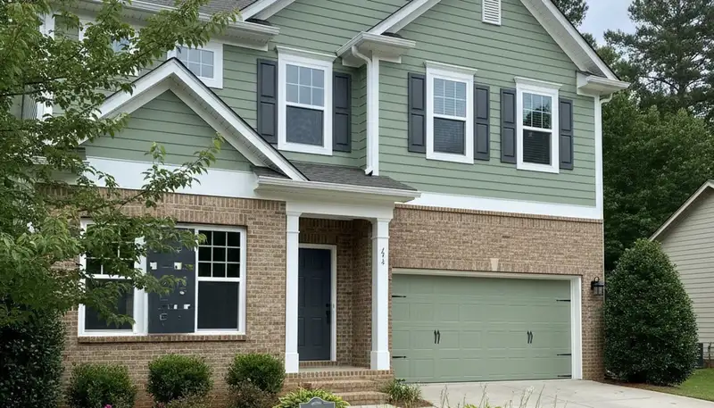 Completed exterior house painting in Greensboro NC showing smooth, weather-resistant finish and curb appeal