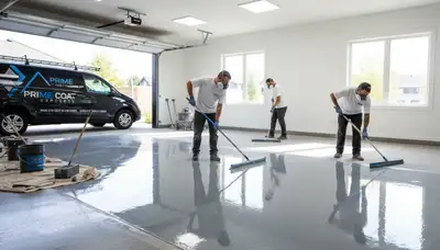 Professional epoxy floor coating installation in Greensboro NC for garages and commercial spaces