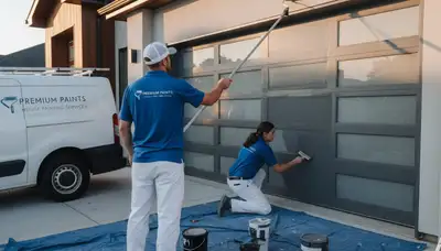 Professional garage door painting by expert house painters in Greensboro NC for lasting curb appeal