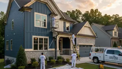 House painting contractor in Greensboro, NC providing professional residential painting services