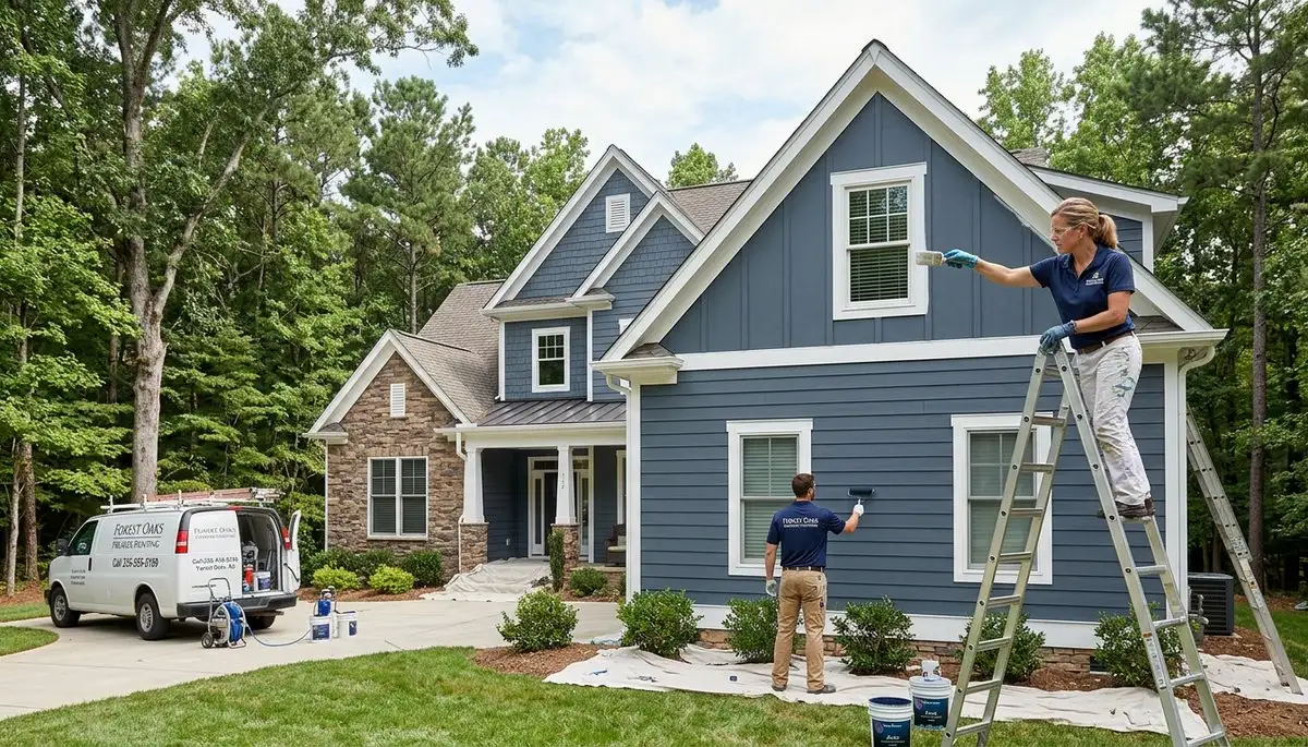 Professional house painters in Greensboro NC providing expert residential painting services