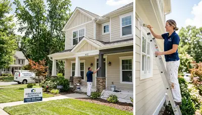 Professional exterior house painting by Greensboro NC painters | paintingcontractorsgreensboronc.com