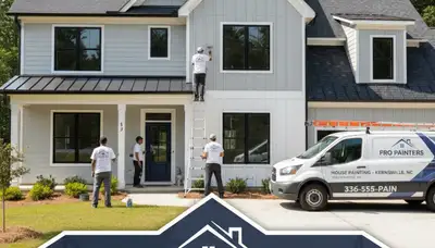 House painting contractor in Greensboro, NC, providing residential interior and exterior painting services