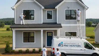 House painting contractor in Greensboro, NC providing professional interior and exterior painting services