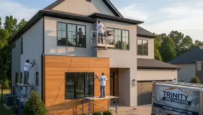 House painting contractor in Greensboro, NC providing professional interior and exterior painting services
