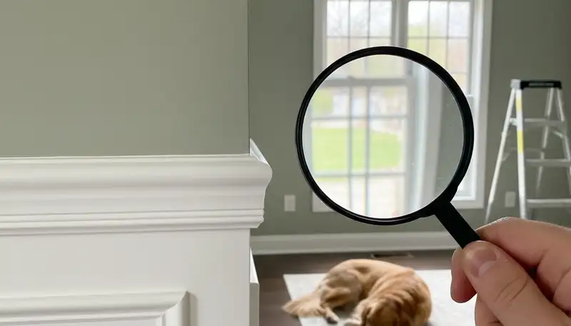 Professional interior trim painting with crisp lines in a Greensboro, NC home by expert house painters