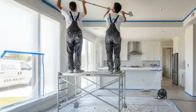 Professional popcorn ceiling removal in Greensboro NC home by expert painting contractors