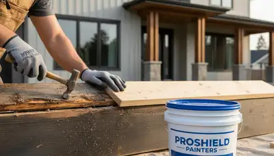 Professional wood rot repair on home exterior in Greensboro, NC by expert painting contractors